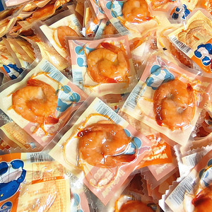獐子岛渔家作坊即食虾仁太极虾对对虾网红休闲海鲜解馋零食软烤虾