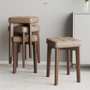 新疆包邮北欧小板凳现代家用餐桌高椅子客厅可叠放简易实木方凳子