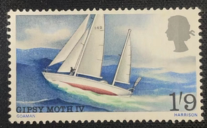 英国邮票 1967年 弗朗西斯.奇切斯特爵士单人环球航行 新1全 无贴
