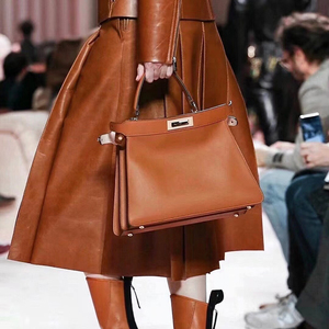 时尚新款peekaboo iconic包牛皮女士风琴包手提包单肩小猫包挎包