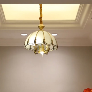 奥施洛玄关吊灯欧式简约复古家用灯具全铜个性创意走廊过道小灯饰