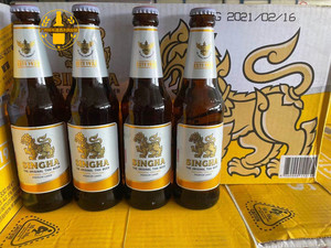 包邮 泰国原装进口 胜狮啤酒 SINGHA 330mlx24瓶