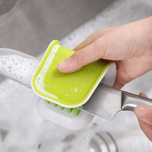 刀筷餐具清洁刷洗涤擦菜刀西餐叉子专用工具厨房护手双面去污神器