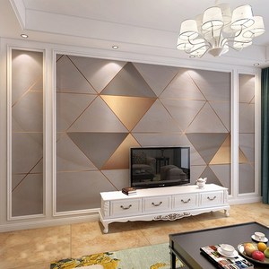 北欧风现代简约电视背景墙贴3d立体几何装饰客厅沙发无缝自粘墙布
