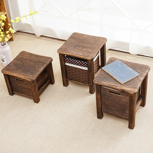 收纳板凳储物箱可坐换鞋凳小尺寸家用实木储物凳入户换鞋凳子创意