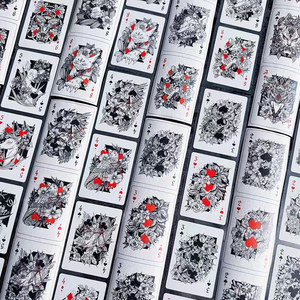 【光奇点】食线描扑克牌手账贴纸胶带64张扑克超长循环暗黑风流麻