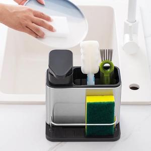 厨房水槽置物架沥水架水池收纳架组合多功能洁精皂液器洗手液瓶