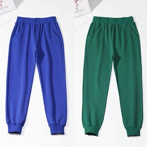男女jk制服套装小学生校服裤子墨绿色蓝色卫裤包邮