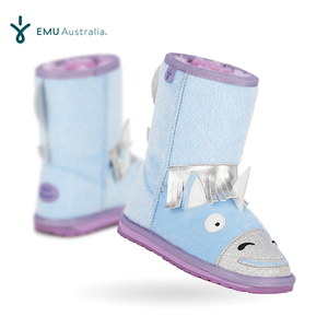 EMU Australia 儿童雪地靴女澳洲儿童羊毛中筒靴防滑耐磨加厚保暖