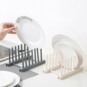多功能盘子收纳架托家用厨房塑料陈列展示置物架碗碟餐盘沥水架子