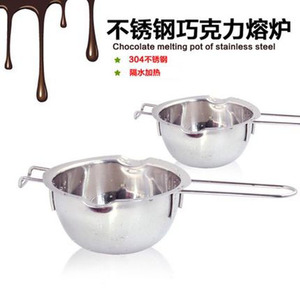 304不锈钢材质巧克力隔水融化碗 烘焙加热锅 黄油加热融化碗