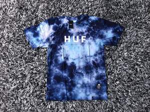 HUF OG Logo Tie Dye Short Sleeve T-Shirt 闪电 扎染 短袖tee