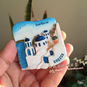 希腊爱琴海圣托里尼观光纪念品风景冰箱贴收藏礼品精品 Santorini