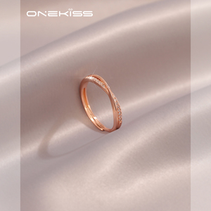 莫比乌斯环素圈精致交叉戒指女2022年新款潮小众设计高级感指环