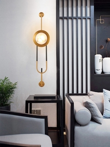 北欧现代简约创意玻璃客厅壁灯艺术床头LED卧室沙发旁样板房壁灯