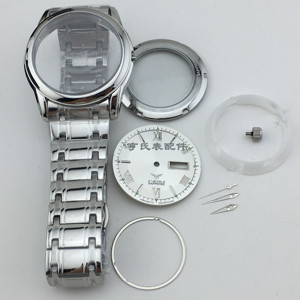 手表配件 全钢实心西铁8290 8240 8330表壳 8200机芯男款防水外壳