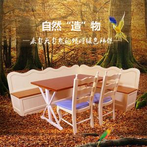 实木卡座餐桌家用小户型餐厅简约现代转角储物沙发桌椅组合定制