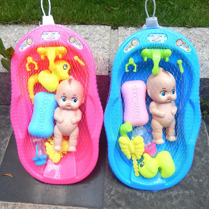 802夏季洗澡娃娃小黄鸭子套装浴盆玩具儿童沙滩游泳水上戏水组合