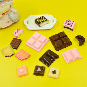 10颗Diy仿真奶油手机壳树脂配件食玩迷你甜点巧克力装饰品材料包