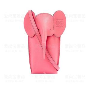 国现Loewe罗意威 女士 纯色小象造型牛皮小象包粉色单肩包 斜挎包