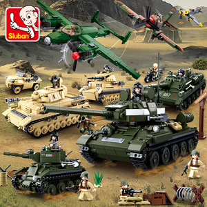 8-12岁军事系列德系虎王式坦克拼装积木男孩儿童益智生日礼物玩具