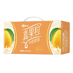 3月产蒙牛真果粒黄桃味牛奶饮品 250g*12盒【qyg】