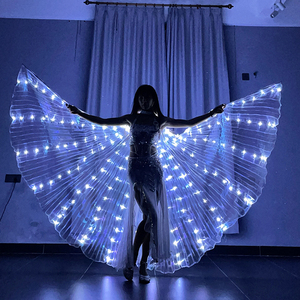 精灵LED发光蝴蝶翅膀背饰儿童成人荧光蝴蝶舞台酒吧演出道具服女