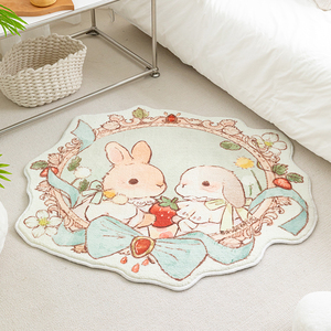 卡乐美 x 一年生球状叶兔子地毯客厅卧室易打理地垫床边毯茶几毯