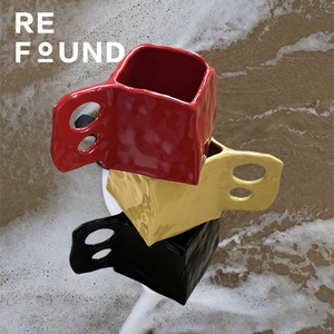ReFound原创设计不规则手捏陶瓷方形马克杯水杯咖啡杯子小众ins风