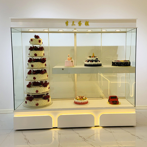 烘焙蛋糕店面包店生日蛋糕实木样品展示柜模型铁艺展示架玻璃商用