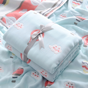 六层纱布毛巾被纯棉双人单人午睡毯夏季空调被婴儿盖毯儿童夏凉被
