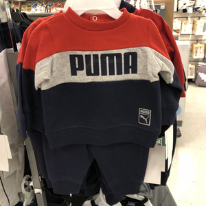 美国采购 Puma彪马男女童休闲运动套装 套头卫衣+卫裤