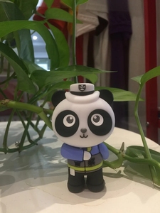 【萌警之家 】熊猫警察酷炫可爱卡通盲盒摆件交警 走访礼品礼物