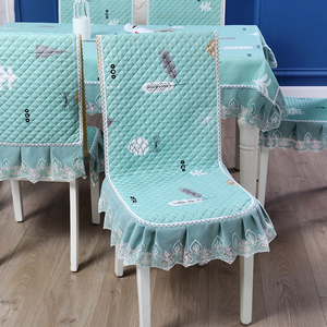 连体椅套椅垫套装一体式椅子套罩家用简约现代布艺餐桌椅凳子套罩