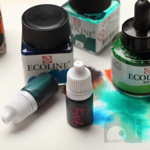 荷兰泰伦斯伊考伦ecoline液体水彩分装墨水分装 蓝绿色系