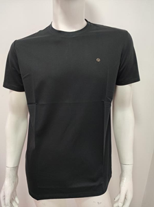 VST华家系列男士夏季圆领短袖T恤卡尔丹鲨款黑色简约时尚款