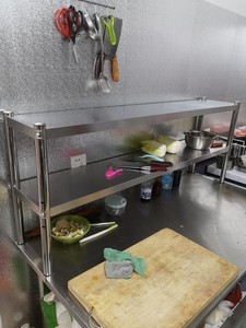 厨房不锈钢碗柜奶茶店台上收纳架工作台面立架碟架操作台上置物架