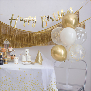 生日派对装饰场景布置金色网红香槟小礼炮纸杯餐盘高级感聚会氛围