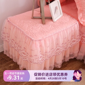 蕾丝床头柜罩套防尘罩卧室公主风纯棉盖布盖巾欧式小台布布艺新品