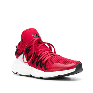 Y3/山本耀司 男士网布系带红色厚底运动跑鞋椰子鞋 AC7191