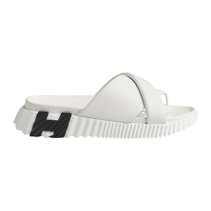 Hermes/爱马仕女鞋白色轻盈纳帕皮和橡胶底夏季凉拖鞋