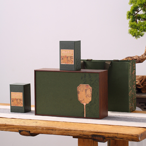 高档中式古风春茶包装明前龙井毛峰竹叶青瓷罐绿茶通用包装空礼盒