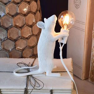 意大利seletti 老鼠灯台灯小夜灯超萌摆件礼物书桌床头柜装饰设计