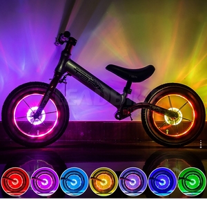 自行车夜骑车轮灯儿童平衡车花鼓灯风火轮轮毂轮子七彩夜光灯