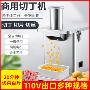 不锈钢切丁机商用小型萝卜颗粒土豆切粒切片神器电动多功能切菜机