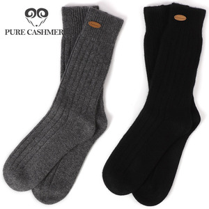Pure cashmere100%山羊绒袜子男女士中筒秋冬季加厚保暖长筒男袜