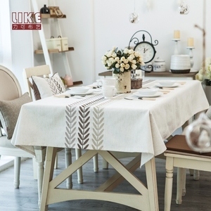 布艺桌布桌旗欧式美式棉麻简约现代长方形北欧茶几垫餐桌布大圆桌
