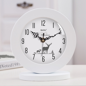宝丽欧式简约座钟客厅创意现代台钟挂摆件卧室静音床头坐钟时钟表