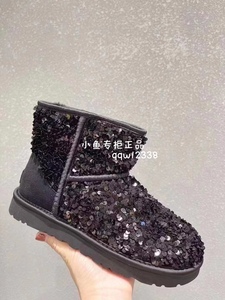 现货UGG专柜正品2022冬款女士大亮片经典迷你雪地靴1130602-1599