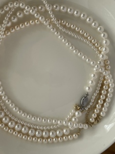 韩国fever同款珍珠项链女ins轻奢小众设计感高级颈链锁骨链细珍珠